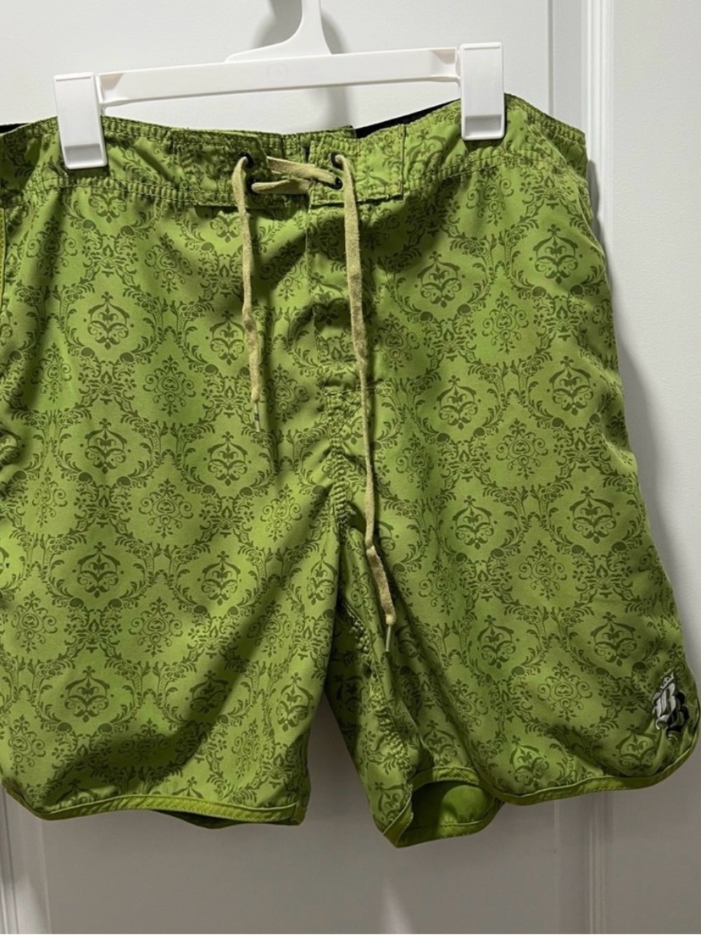 Green Billabong Vintage Swim Trunks Waist Size 36